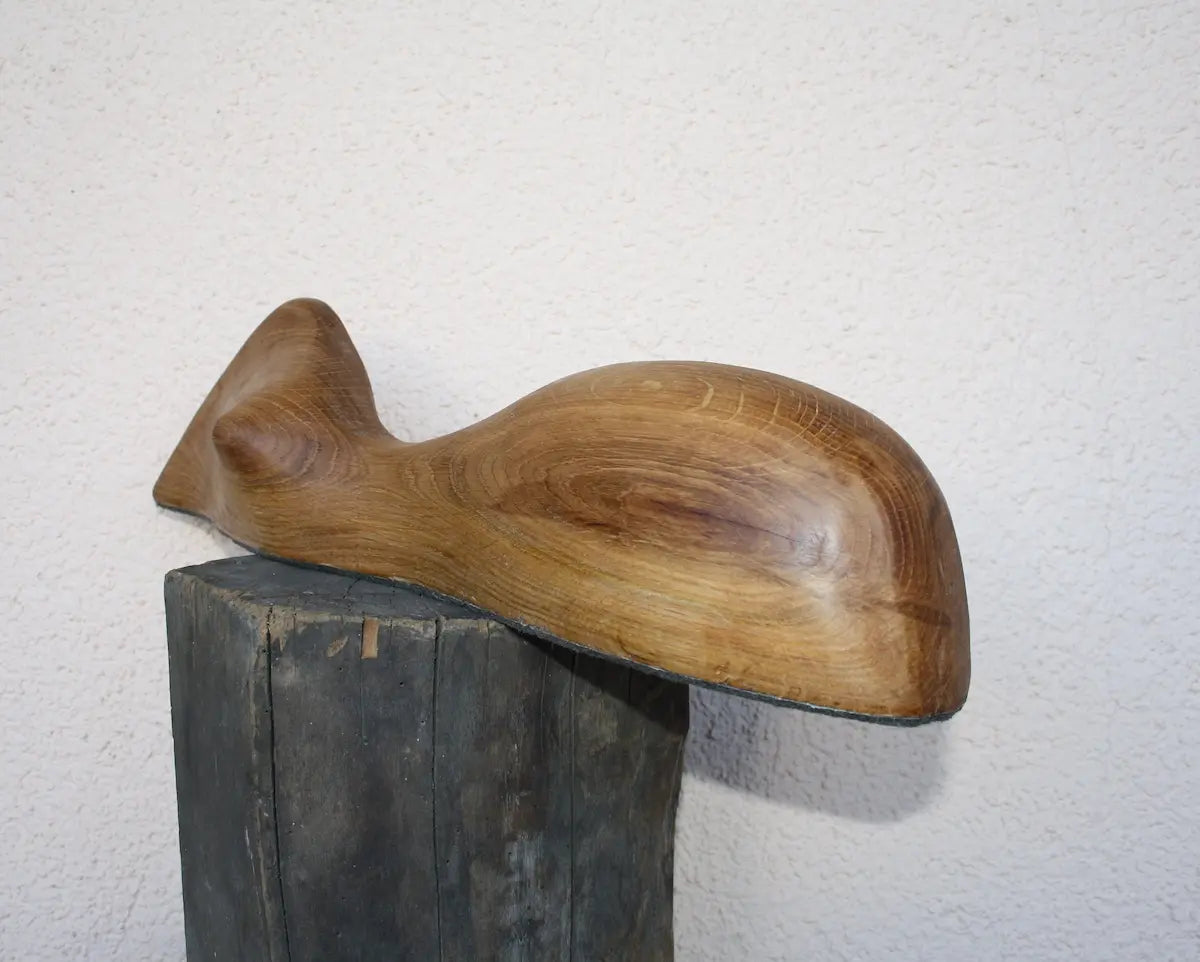 Skulptur Frauenhalbkörper Liegend | Abstrakte Figur Holz | Moderne Kunst Handgefertigt | Wohnzimmer Deko | Elegante Form