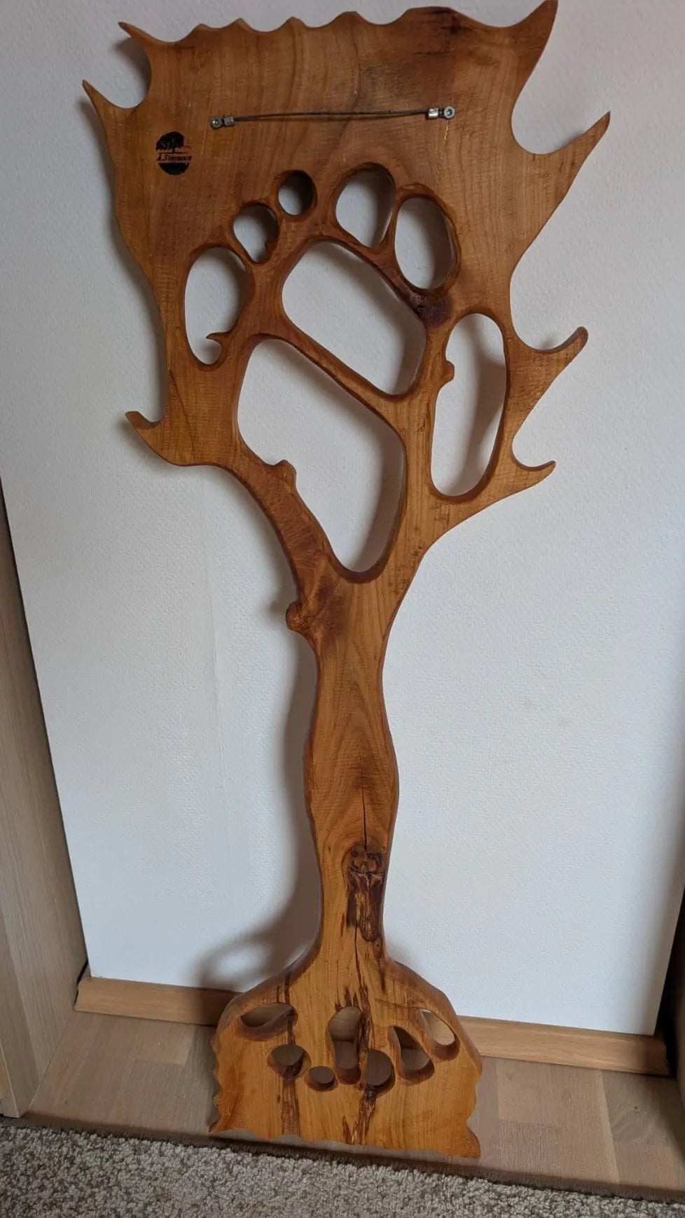 Tree of Life Wanddekoration Kirschbaum XXL handgeschnitzt