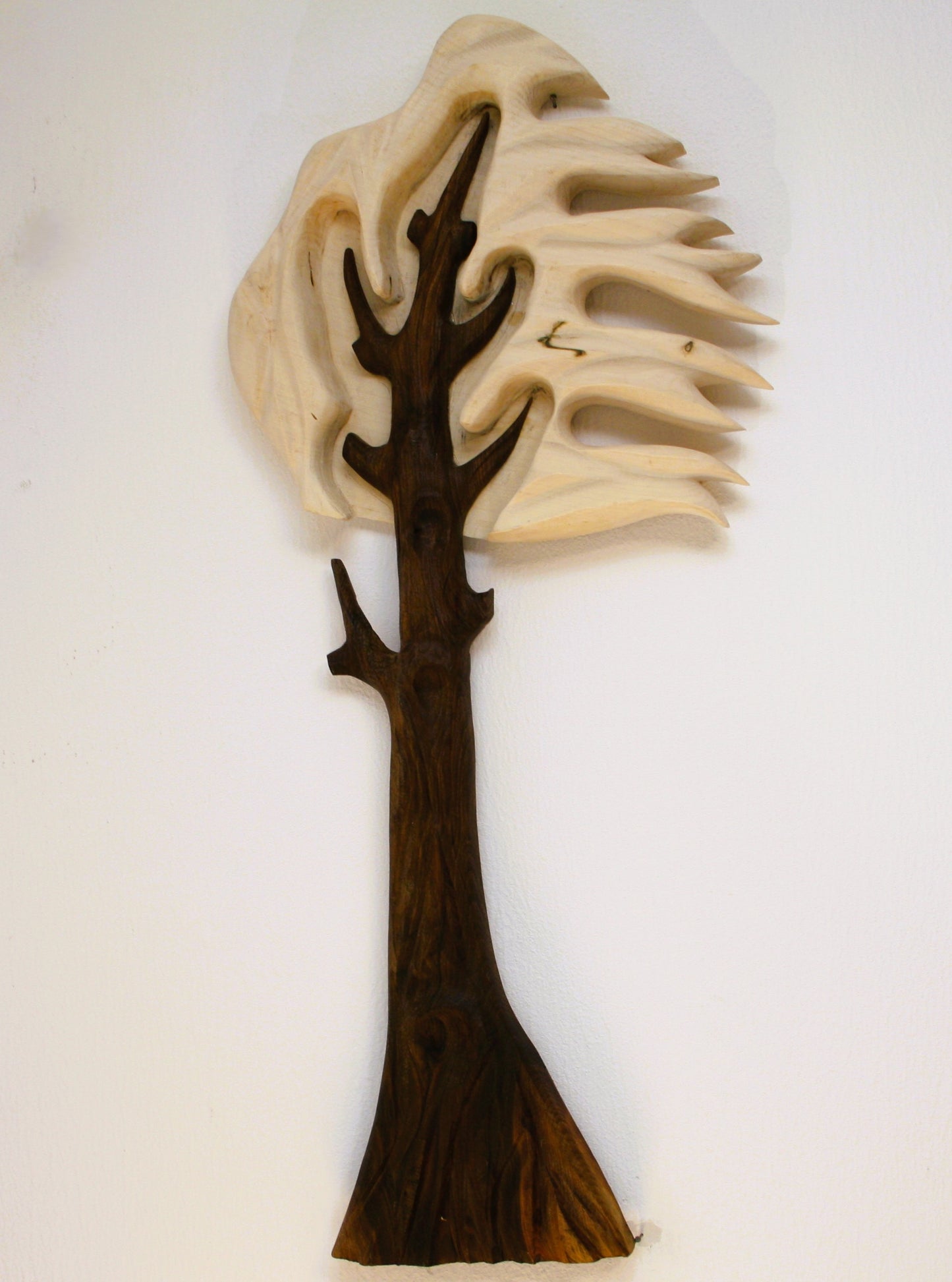 Wandkunst Baum der Hoffnung | Lebensbaum Wanddeko Holz | Walnuss Linde Massiv | Symbolische Kunst | Geschenk Familie