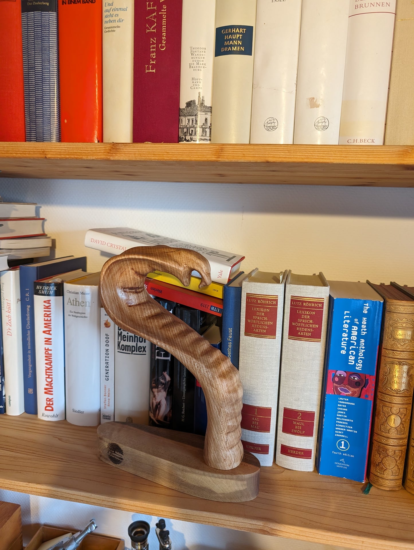Kobra. Eine abstrakte Figur aus Holz. Holzskulptur,  Skulpturen aus Holz, Wohnzimmer Dekor aus Holz,  Dekoration aus Holz, Holzkunst