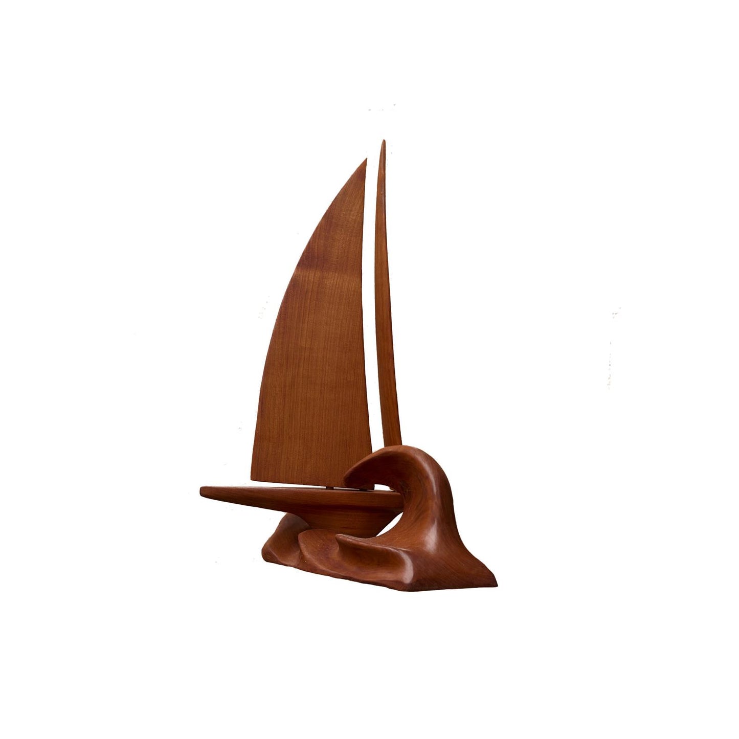 Yacht, Segel. Sturm. Holzskulptur "Yacht" – Eleganz auf den Wellen