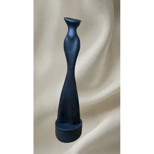 Holzskulptur Abendkleid Eiche flammiert Technik: Shou Sugi Ban