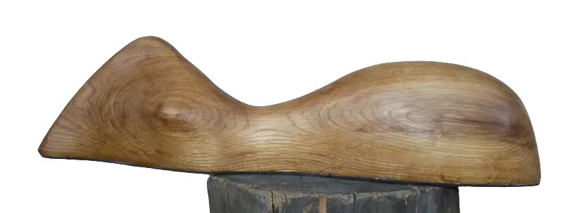 Skulptur Frauenhalbkörper Liegend | Abstrakte Figur Holz | Moderne Kunst Handgefertigt | Wohnzimmer Deko | Elegante Form