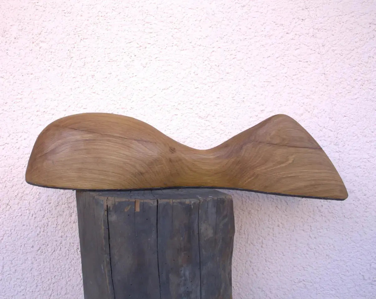 Skulptur Frauenhalbkörper Liegend | Abstrakte Figur Holz | Moderne Kunst Handgefertigt | Wohnzimmer Deko | Elegante Form