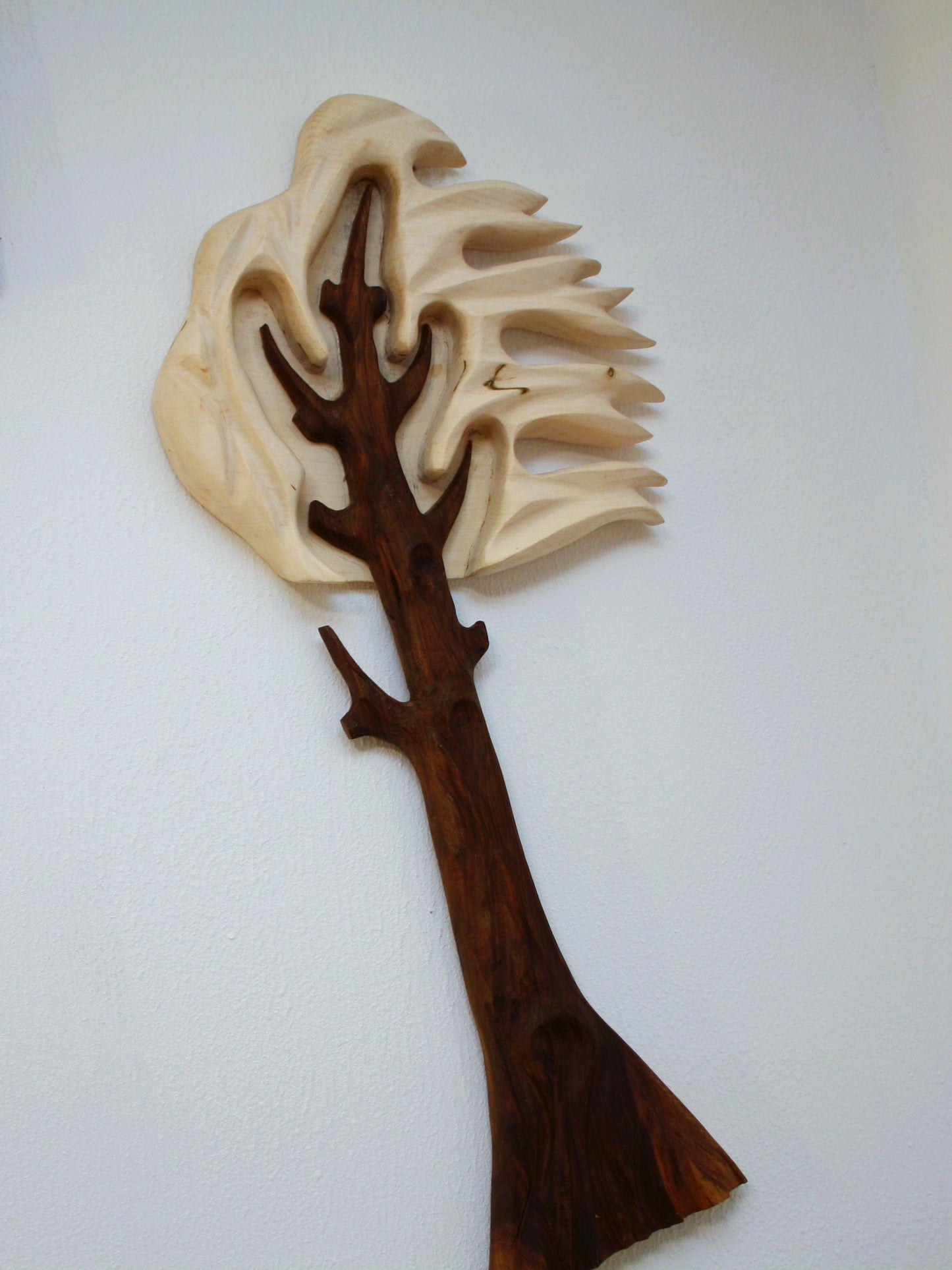 Wandkunst Baum der Hoffnung | Lebensbaum Wanddeko Holz | Walnuss Linde Massiv | Symbolische Kunst | Geschenk Familie