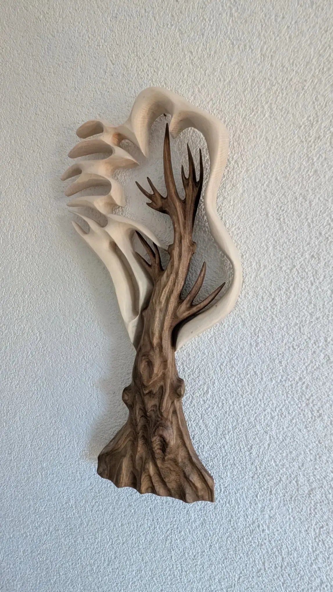 Baum im Sturm  Wanddeko Holz  Linde- Walnuss Massiv Mein Shop