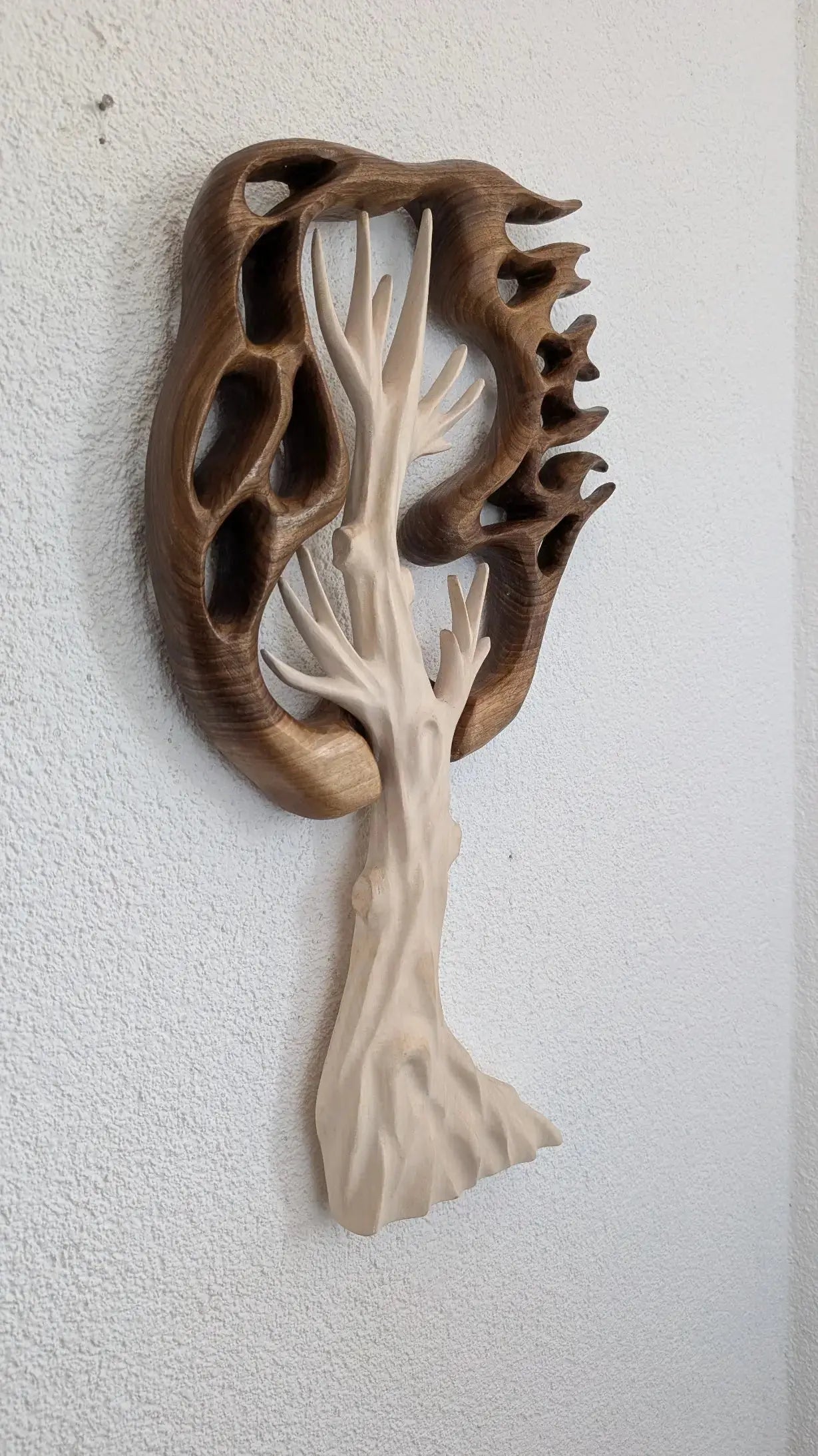 Baum im Sturm  Wanddeko Holz  Walnuss Linde Massiv Mein Shop