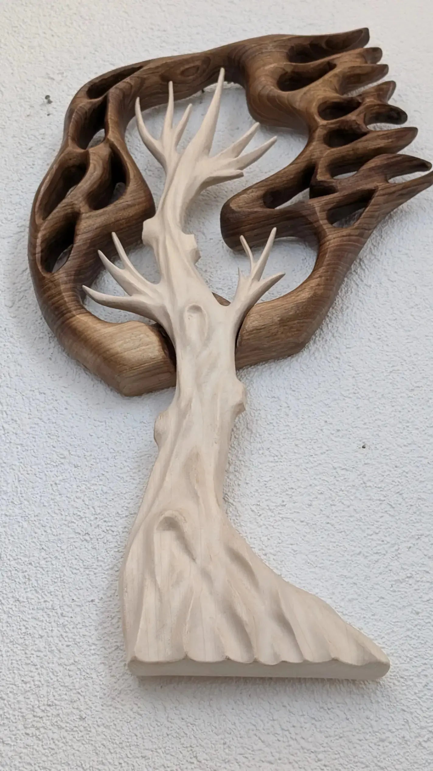 Baum im Sturm  Wanddeko Holz  Walnuss Linde Massiv Mein Shop
