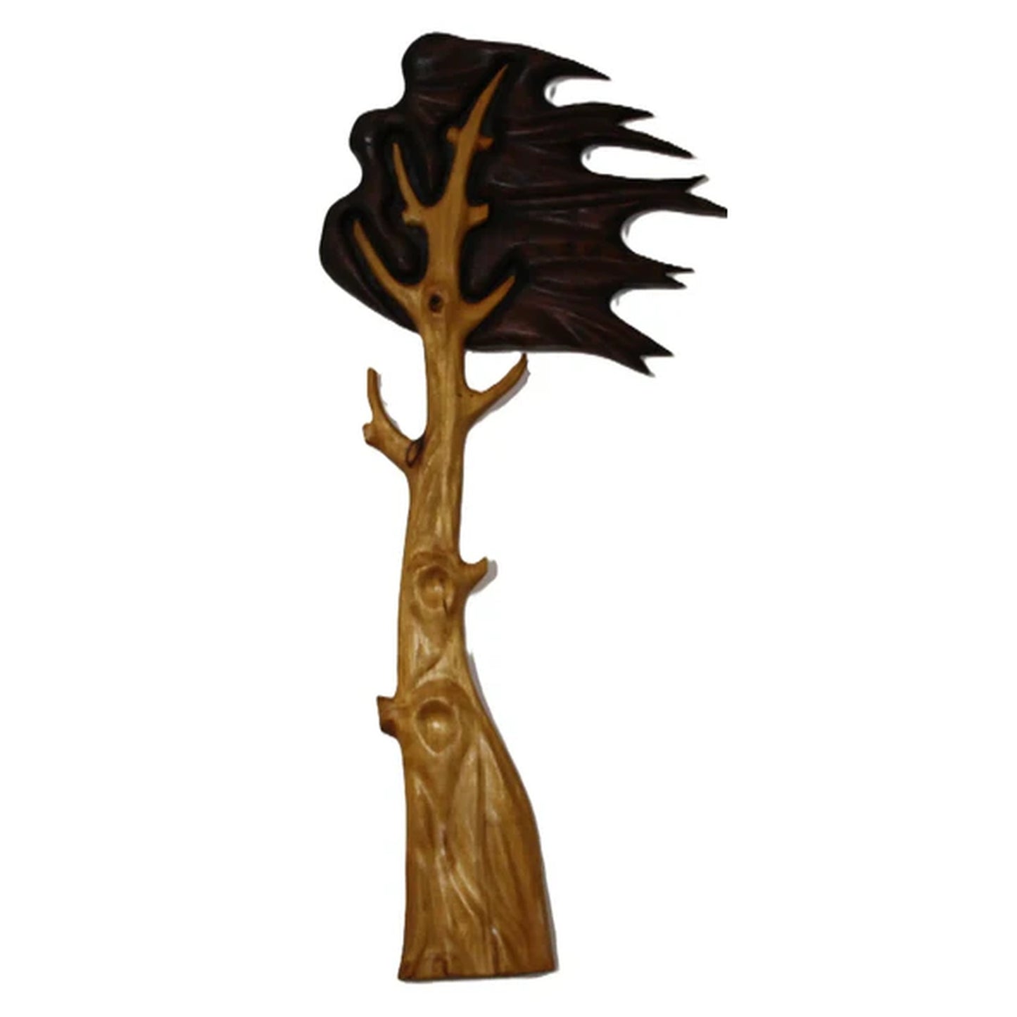 Wandkunst Baum im Wind. Akazie Kirschbaum Massiv. Wohnzimmer Deko