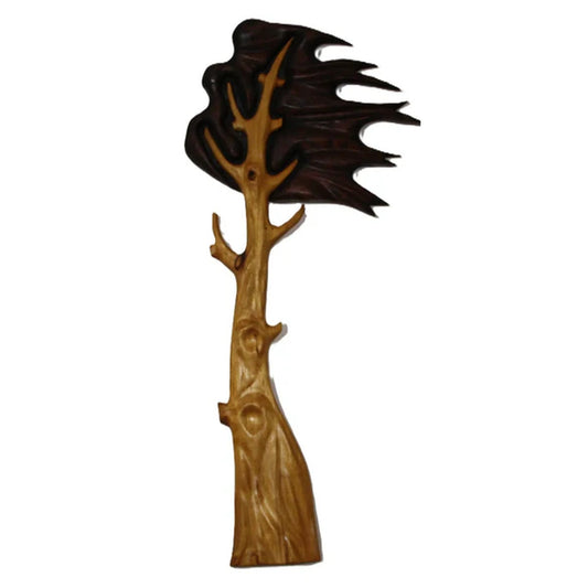 Wandkunst Baum im Wind. Akazie Kirschbaum Massiv. Wohnzimmer Deko