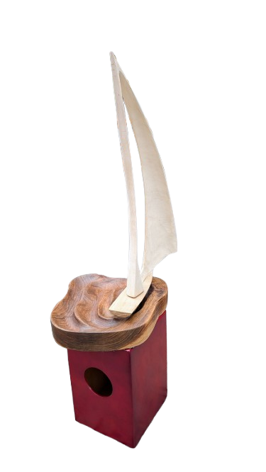 Segelboot Holzskulptur. abstract  wood art . abstract wood sculpture, hand carved wood figure