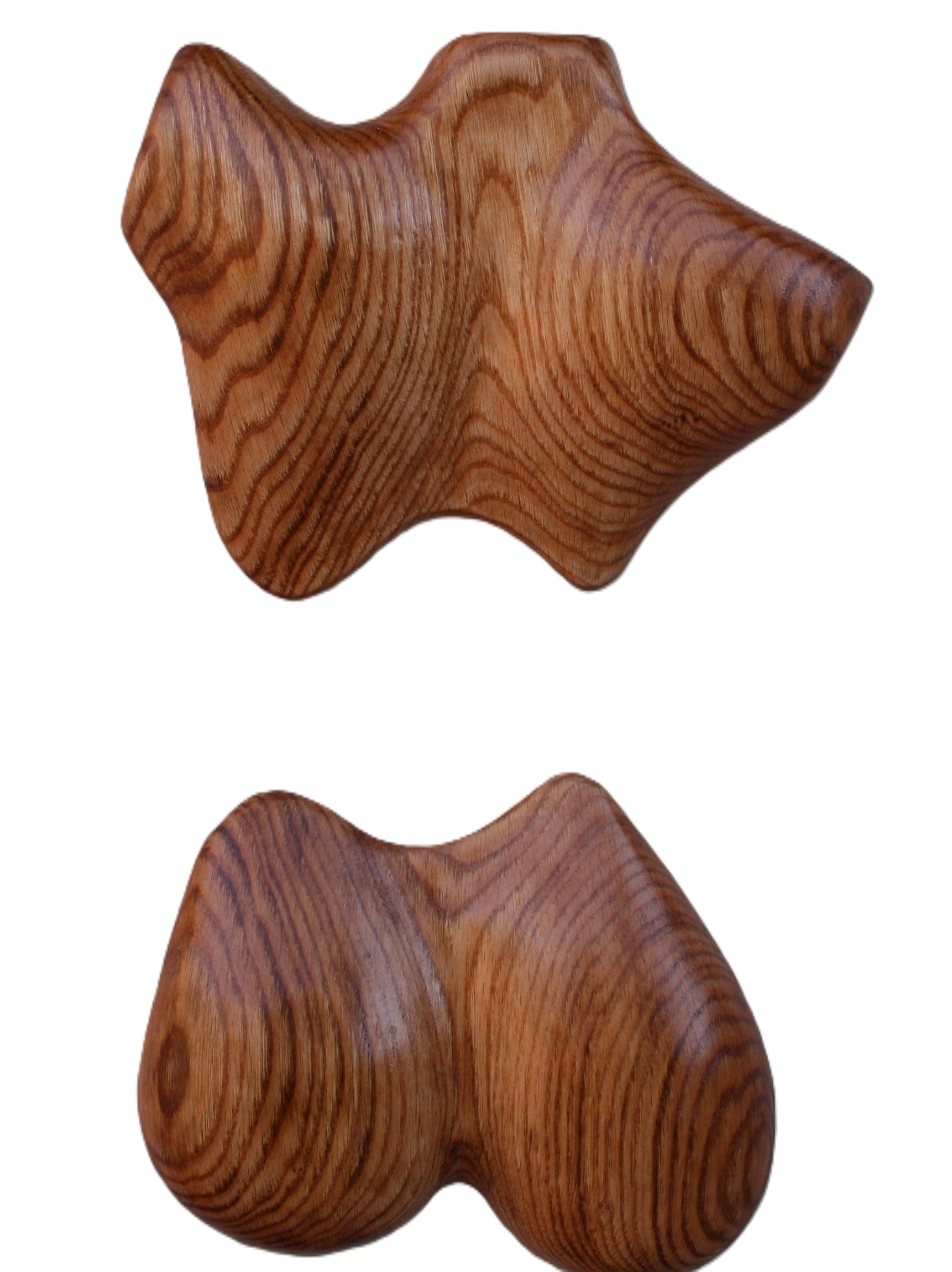 Relief Frauenbüste Wandskulptur Roteiche 3D abstrakt handgeschnitzt