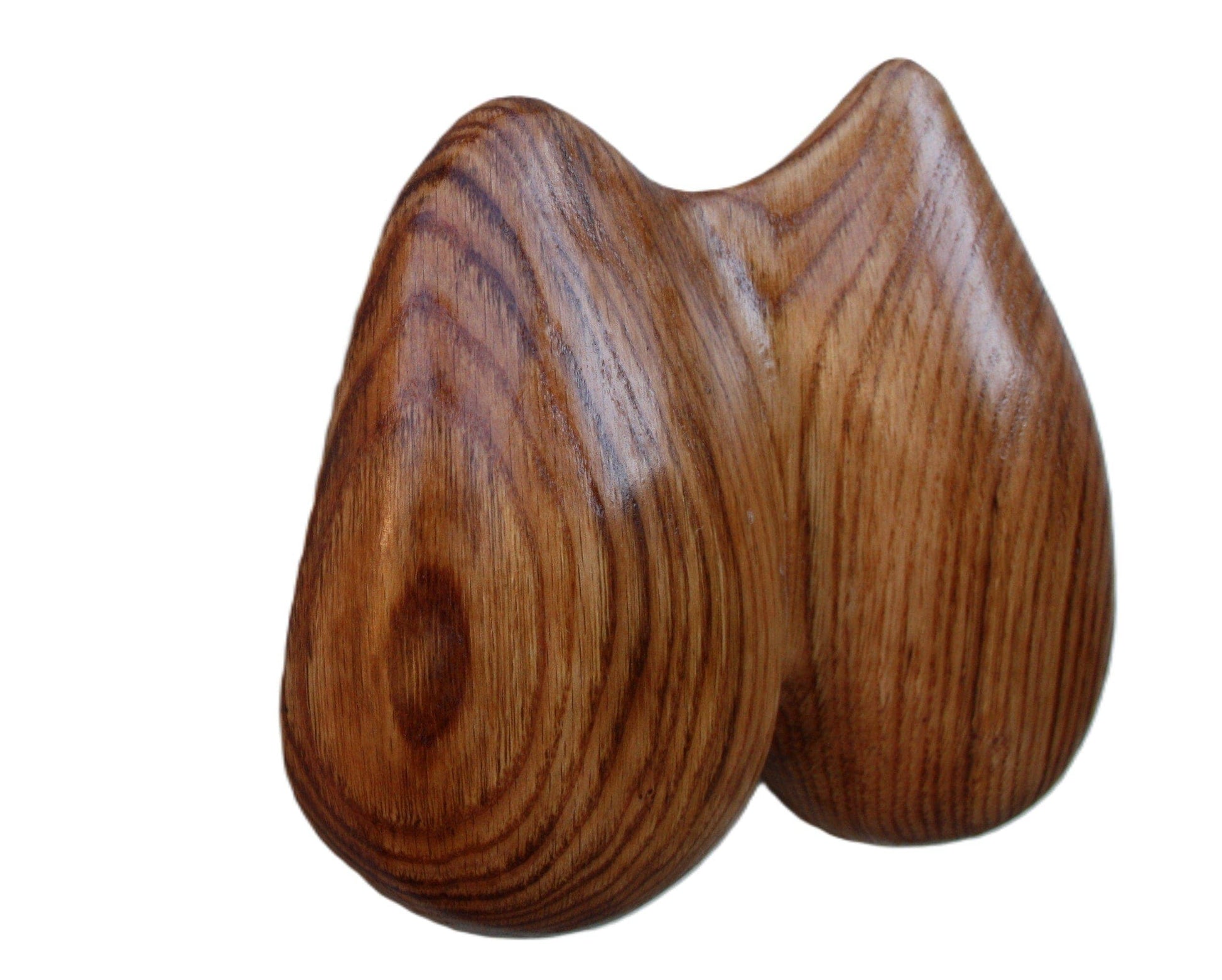 Relief Frauenbüste Wandskulptur Roteiche 3D abstrakt handgeschnitzt