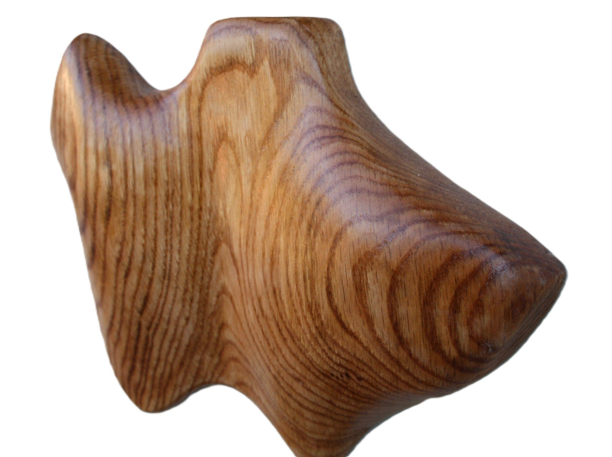 Relief Frauenbüste Wandskulptur Roteiche 3D abstrakt handgeschnitzt