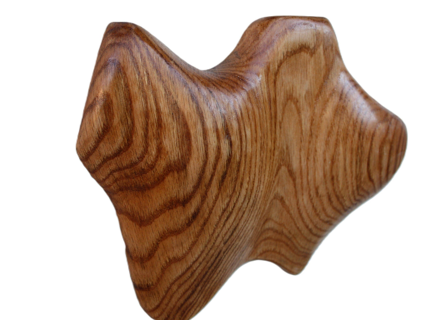 Relief Frauenbüste Wandskulptur Roteiche 3D abstrakt handgeschnitzt