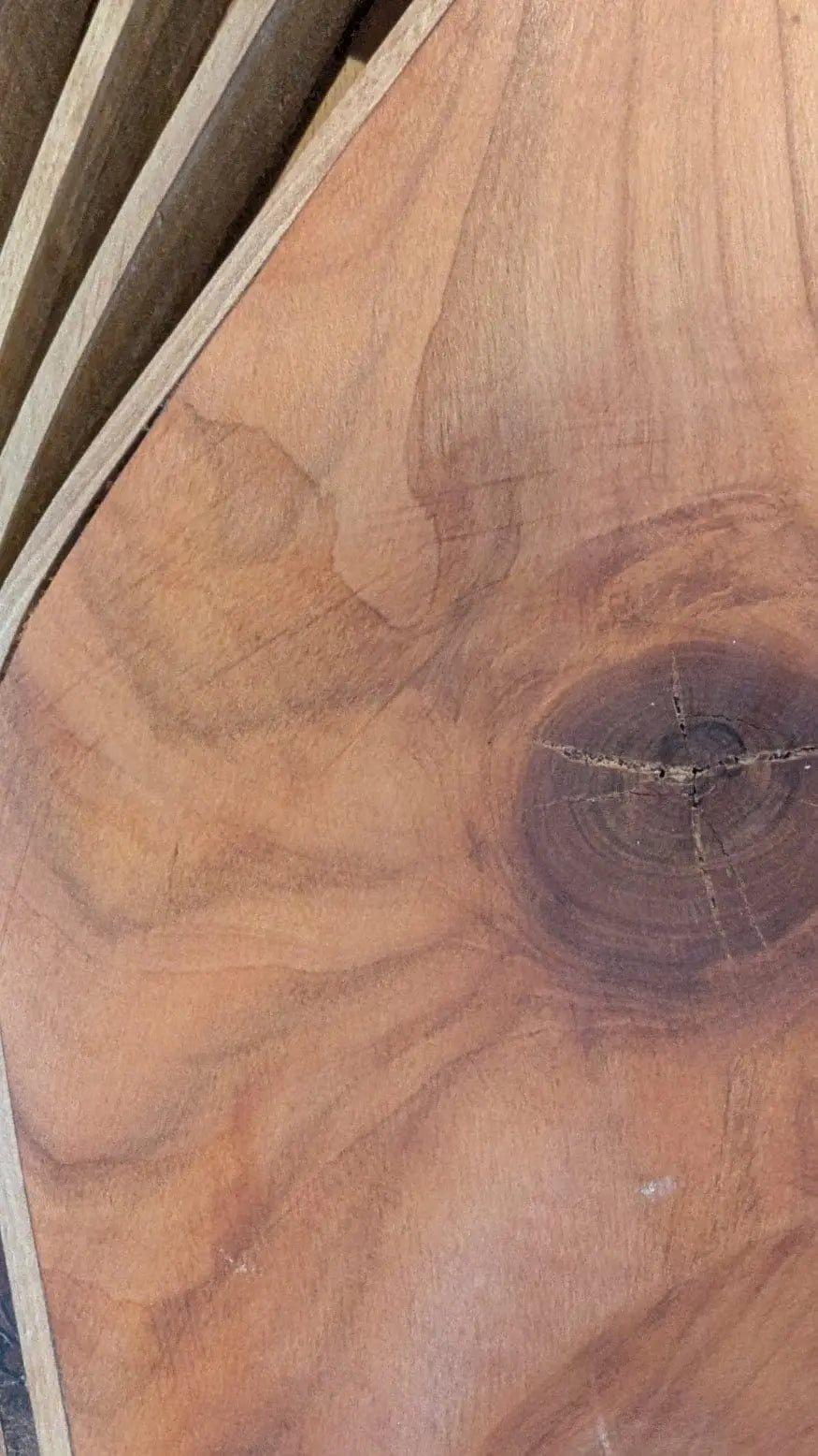 Wanddekoration Harfe Kirschbaum abstrakt modern handgeschnitzt