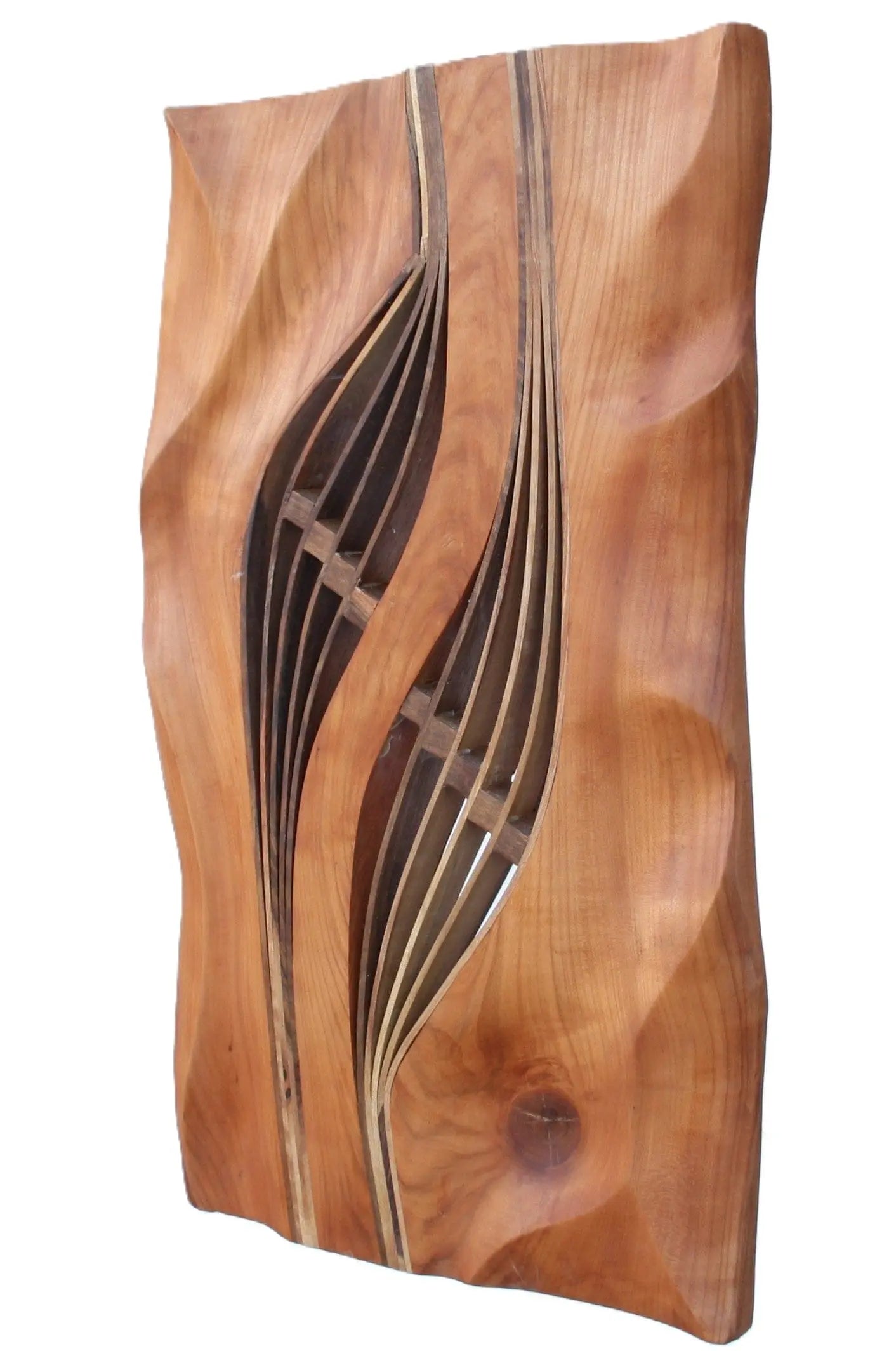 Harfe Wanddeko Detail Kirschbaum Holz organisch