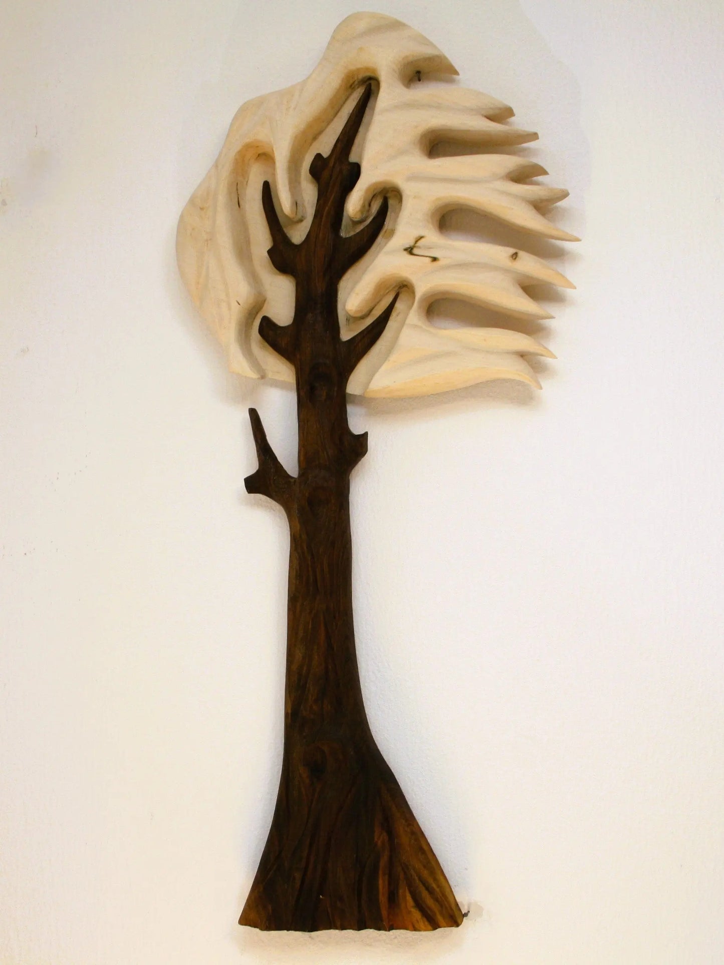 Baum der Hoffnung Wandkunst Walnuss Linde Lebensbaum handgefertigt