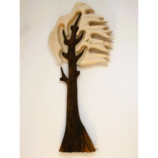Wandkunst Baum der Hoffnung. Lebensbaum Wanddeko. Walnuss Linde Massiv