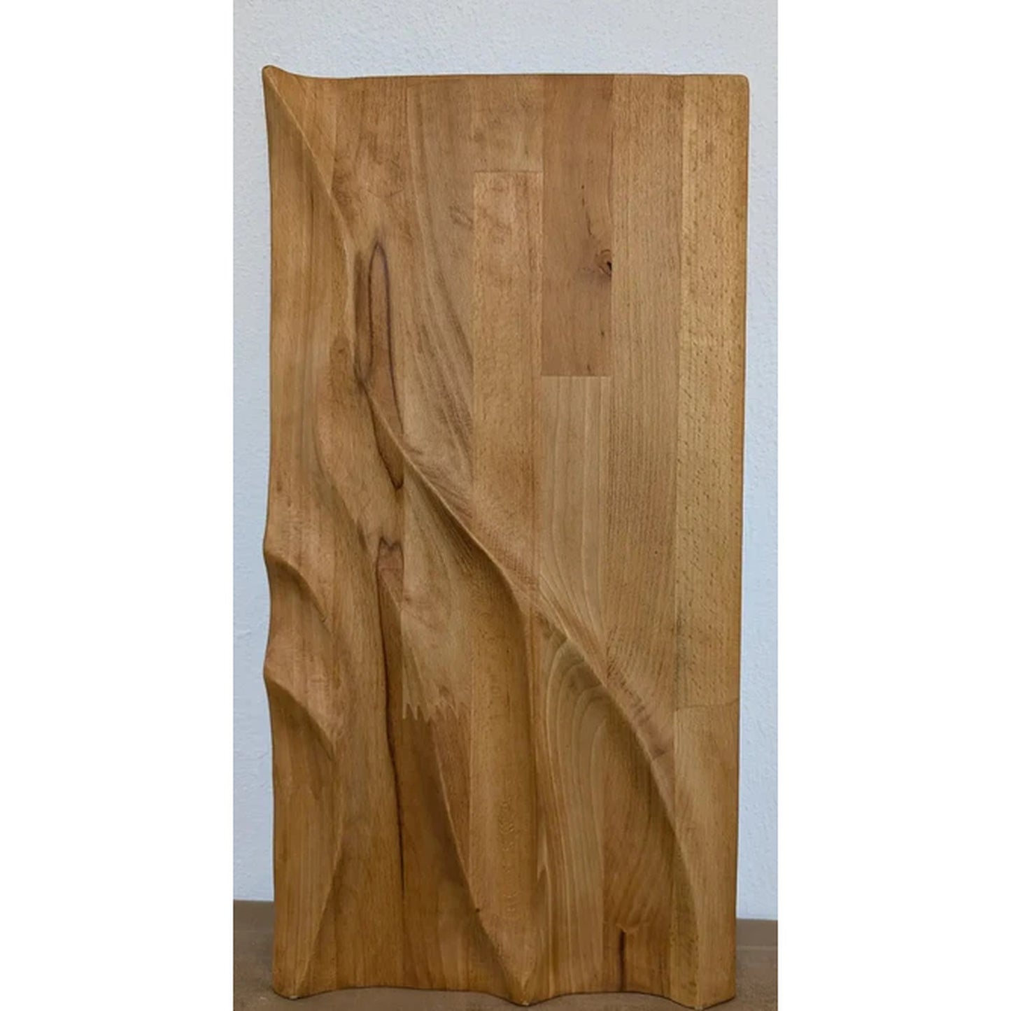 Wandskulptur Relief Buche. Abstrakte Wandkunst 3D. Wohnzimmer Deko Modern