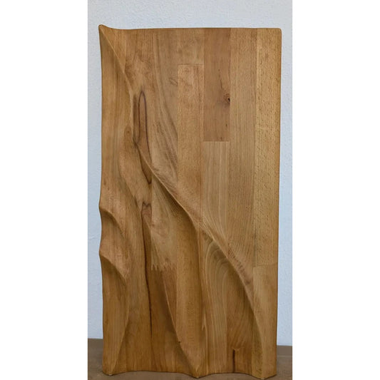 Wandskulptur Relief Buche. Abstrakte Wandkunst 3D. Wohnzimmer Deko Modern