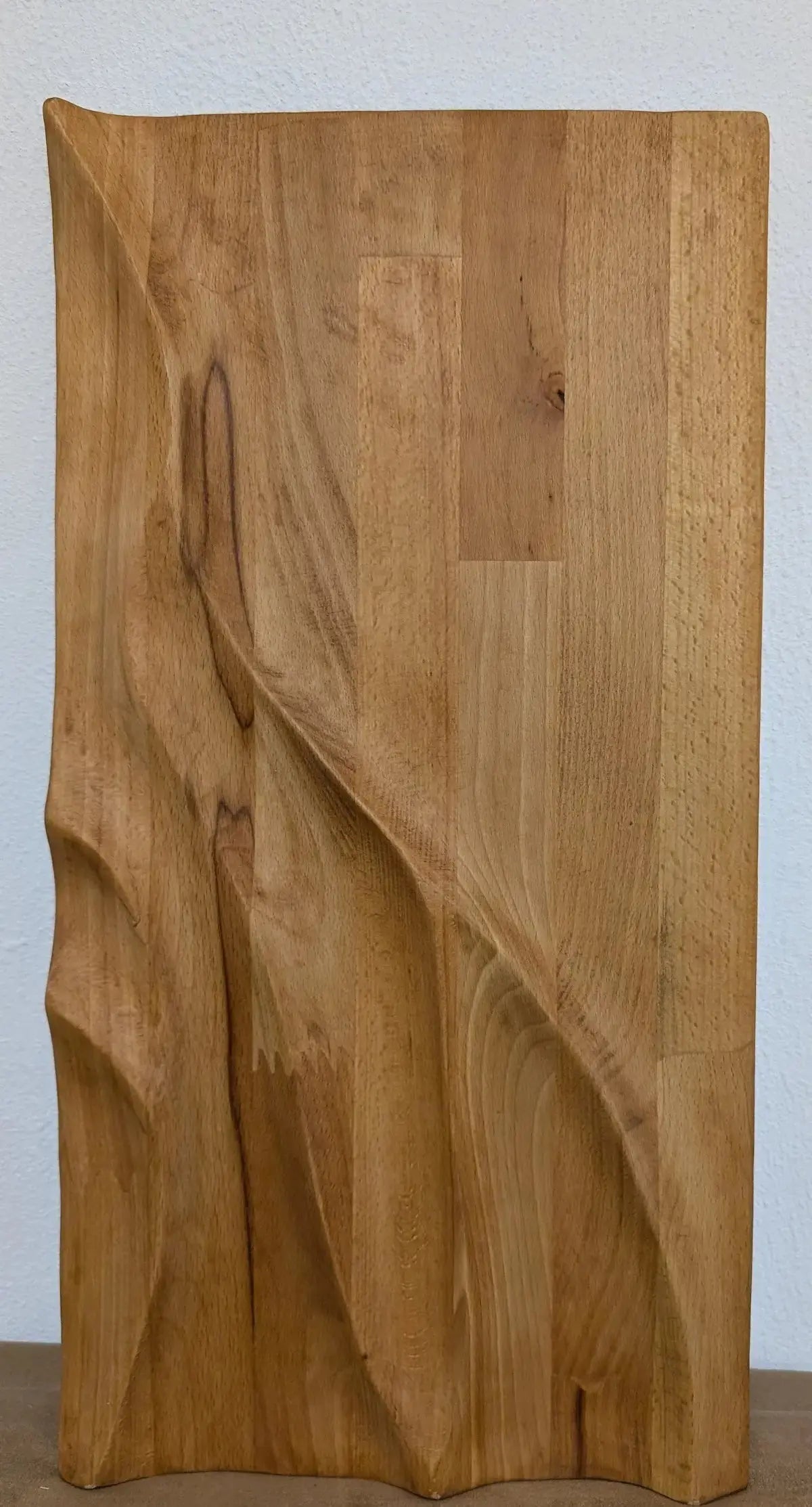 Wandskulptur Relief Buche| Abstrakte Wandkunst 3D | Handgefertigt | Wohnzimmer Deko Modern | Holzrelief Mein Shop