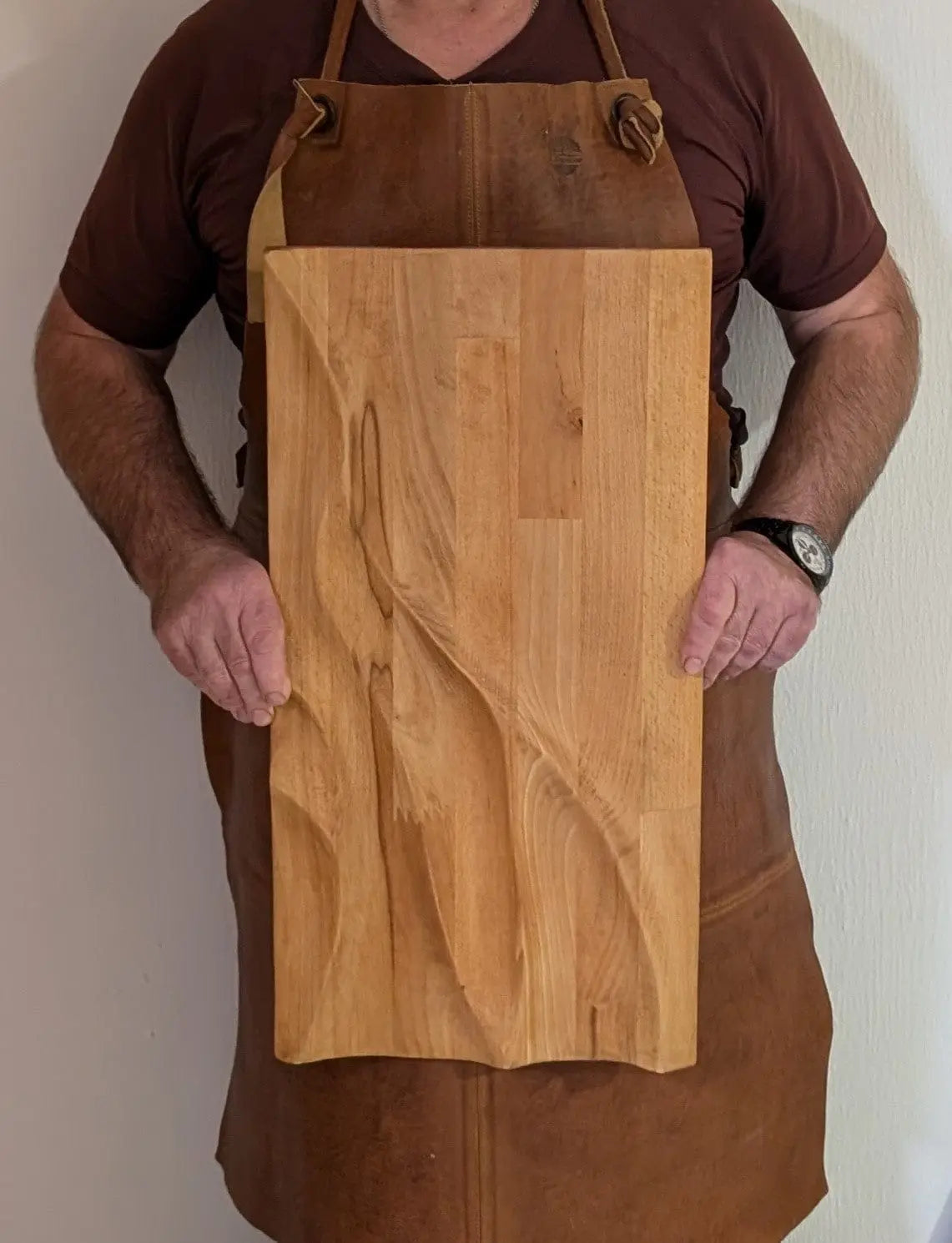 Relief. Abstrakte Wandskulptur aus Buche handgefertigt 