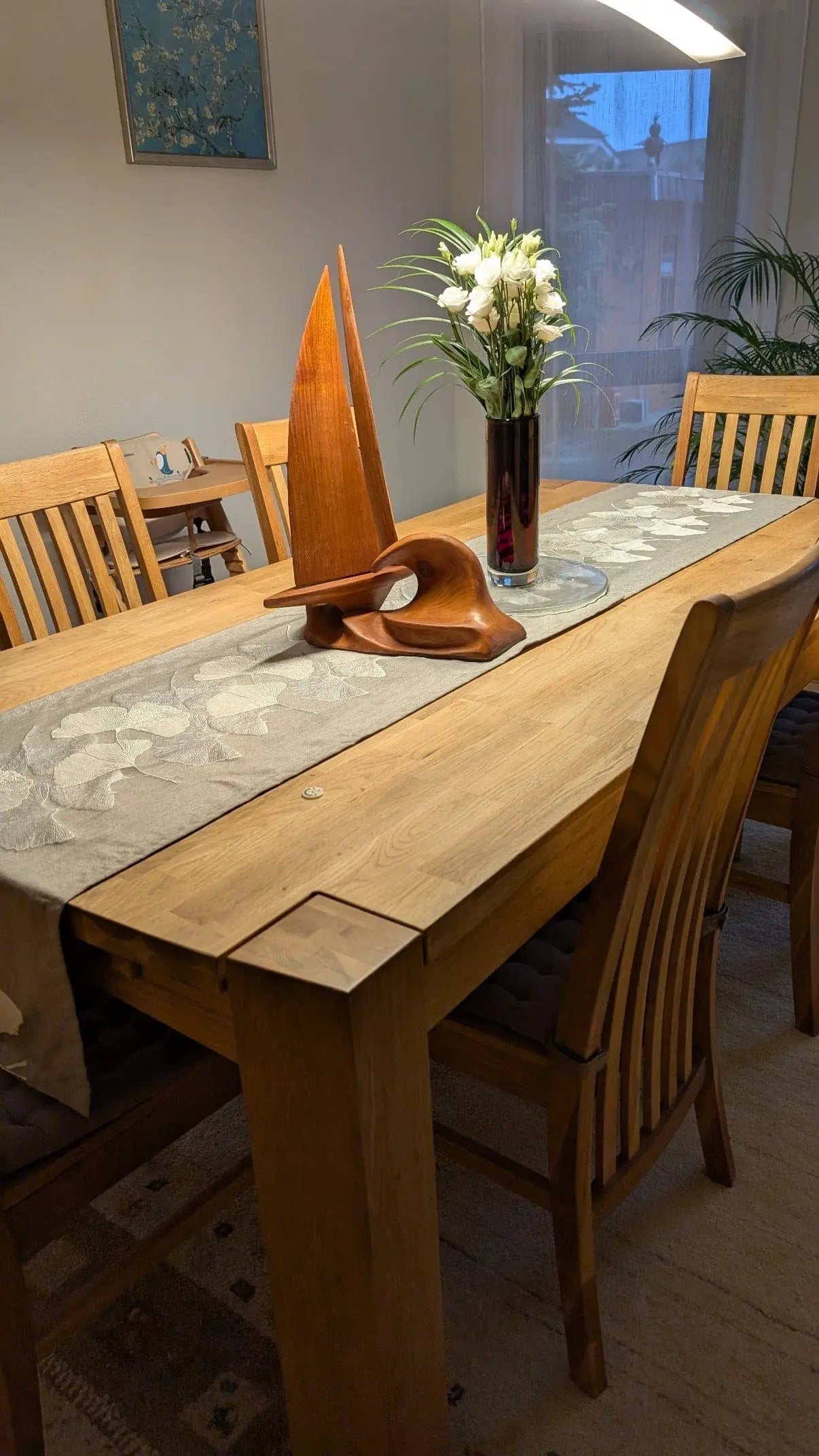 Yacht Segelboot Wanddekoration Holz abstrakt handgeschnitzt