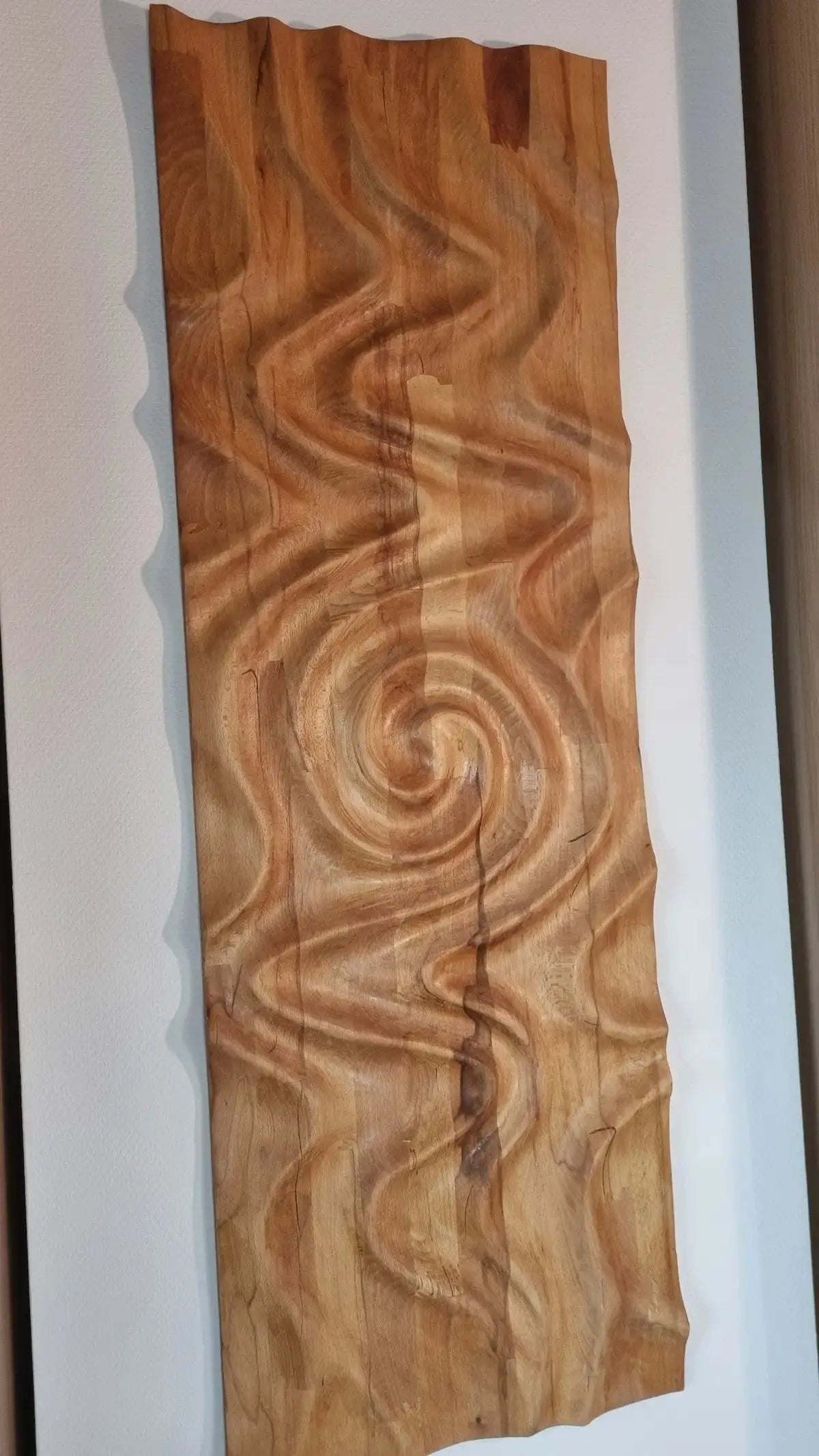 Wandpanorama Holz Buche 120cm | Handgefertigte Wandkunst Massiv | Moderne Skulptur XXL | Wohnzimmer Deko | Unikat Buche . 1200 x 400 x 40. Mein Shop